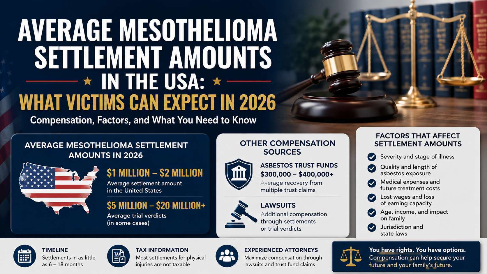 Average Mesothelioma Settlement Amounts in the USA